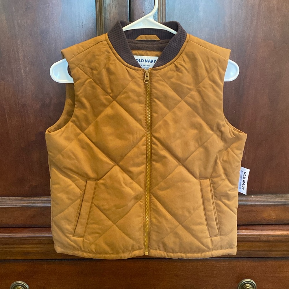 Old Navy Brown Quilted Vest for Kids